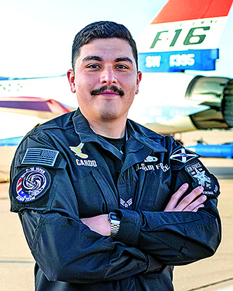 Cape Coral native Senior Airman Cardo selected for F-16 Viper Demonstration Team